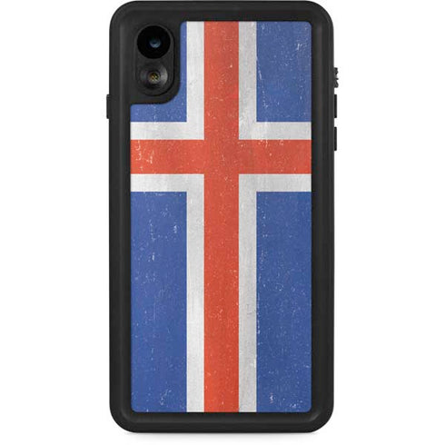 Iceland Flag Distressed iPhone Cases